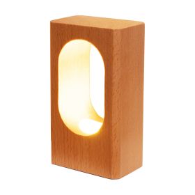 1pc LONRISWAY LED Wood Desk Lamp - Dimmable Night Light for Bedroom and Home Decor - Unique Gift Idea