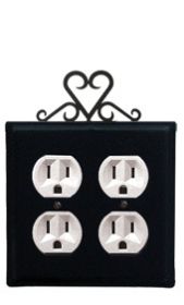 Heart - Double Outlet Cover