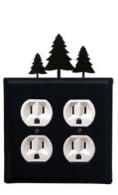 Pine Trees - Double Outlet Cover