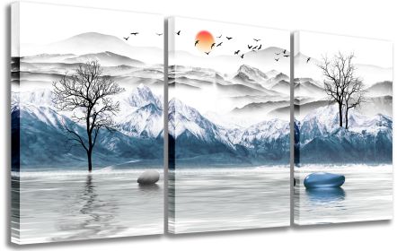 Mountain Wall Art Landscape Canvas Wall Art for Living Room Nature Canvas Pictures Prints Painting Framed Artwork Modern Wall Decor Bedroom Bathroom O