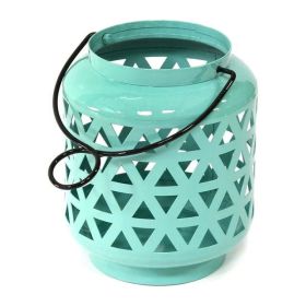 Stratton Home Décor Teal Blue Metal Candle Holder
