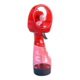 Mini Handheld Spray Fan Portable Water Spray Mist Fan Desk Humidification Cooling Sprayer For Outdoor Camping Hiking Air Cooler (Color: Red)