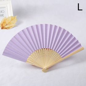 1pc Folding Fan Handheld Fans Chinese Paper Classical Hanfu Fan Solid Color Hand Fan Home Decoration Fan Chinese Fan Hand Folding Fans (Style: 12)