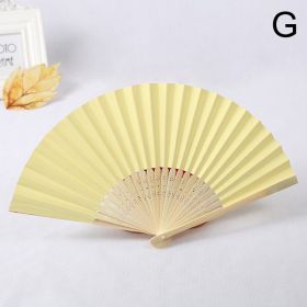 1pc Folding Fan Handheld Fans Chinese Paper Classical Hanfu Fan Solid Color Hand Fan Home Decoration Fan Chinese Fan Hand Folding Fans (Style: 7)