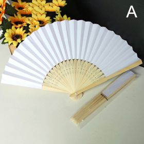 1pc Folding Fan Handheld Fans Chinese Paper Classical Hanfu Fan Solid Color Hand Fan Home Decoration Fan Chinese Fan Hand Folding Fans (Style: 1)