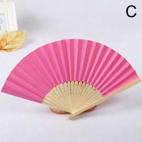 1pc Folding Fan Handheld Fans Chinese Paper Classical Hanfu Fan Solid Color Hand Fan Home Decoration Fan Chinese Fan Hand Folding Fans (Style: 3)