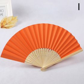 1pc Folding Fan Handheld Fans Chinese Paper Classical Hanfu Fan Solid Color Hand Fan Home Decoration Fan Chinese Fan Hand Folding Fans (Style: 9)