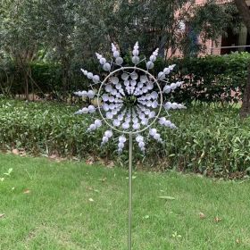 30cm/11.81in Courtyard Garden Lawn Outdoor Decoration, Unique Wind Collector Magic Kinetic Energy Metal Windmill Spinner Solar Wind Catcher (Model: CX106)