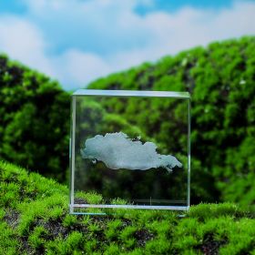 Moon; Cloud; 3D Cube Engraved Crystal Craft Ornaments; Desktop Bedroom Decorations; Creative Birthday Gifts (Items: Clouds)