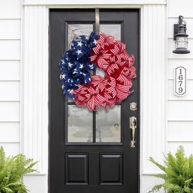 American National Day Independence Day President's Day Wreath Door Hanging Decoration (size: 40*40cm/15.7*15.7inch)