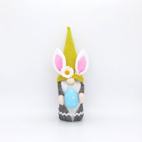 Easter Egg Bunny Gnome Plush Ornament Kids Room Decoration Home Decoration Doll (Color: Yellow)