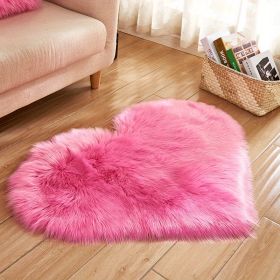 1pc Heart-Shaped Plush Rug - Soft and Fluffy Carpet for Living Room, Bedroom, and Sofa - Perfect Home and Room Decor (Color: Rose Red)