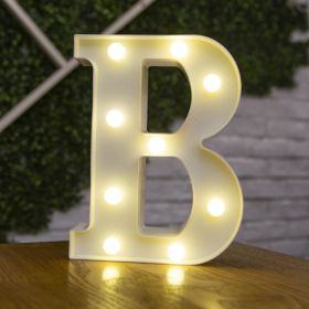 Alphabet Letter LED Lights Luminous Number Lamp Decor Battery Night Light for home Wedding Birthday Christmas party Decoration (type: B)