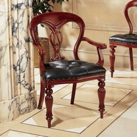 SIMSBURY MANOR LEATHER ARM CHAIR            FRT-NR