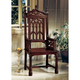 GOTHIC TRACERY CATHEDRAL CHAIR              FRT-NR