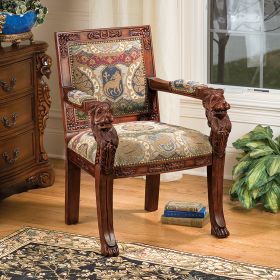 BEARDSLEY LION ARMCHAIR - CHARLES FABRIC    FRT-NR