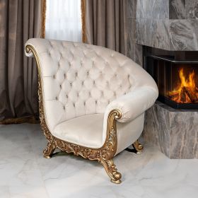 LOMBARD ART DECO WINGED SOFA CHAIR