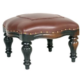 ROCOCO OTTOMAN W/ FAUX LEATHER                  NR