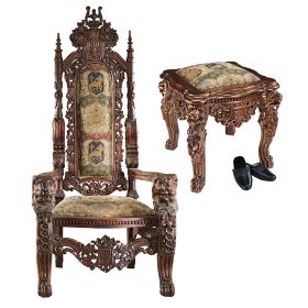 LORD RAFFLES THRONE & OTTOMAN SET           FRT-NR