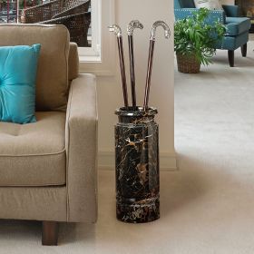 EBONY MARBLE UMBRELLA STAND                     NR