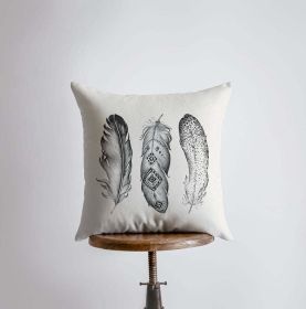 Feathers | Pillow Cover | Owl Drawing | Throw Pillow|