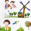 Village 2 - Wall Decals Stickers Appliques Home Decor