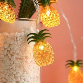 1pc, LED Simulation Fruit Copper Wire String Lights, Pineapple Rattan String Lights, Fairy Lights, Christmas Wedding Lights (size: 118.11inch 20led)