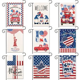 1pc Printed Garden Flag; Patriotic 4th Of July Memorial Day Independence Day Flag; Yard Outdoor Flag; Yard Decoration; Yard Supplies; Party Decor; Hol (size: No.2 pattern)