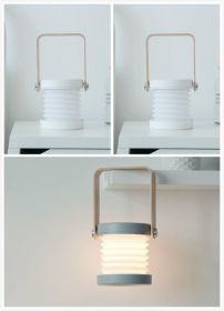 Foldable Touch Dimmable Reading LED Night Light Portable Lantern Lamp USB Rechargeable For Home Decor (Light color: 2white 1grey)