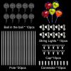 10Pcs Led Balloon With Sticks Luminous Transparent Helium Bobo Balloons Glow Flashing Wedding Festival Birthday Party Decor Gift