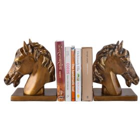 Handcrafted Aluminium Metal Bookends Book Organiser Desk Organiser for Home Office Decor Gift (Colour: Antique Copper)