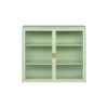 27.56"Glass Doors Modern Two-door Wall Cabinet with Featuring Three-tier Storage for Entryway Living Room Bathroom Dining Room