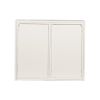 27.56"Glass Doors Modern Two-door Wall Cabinet with Featuring Three-tier Storage for Entryway Living Room Bathroom Dining Room