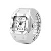 Mini Finger Ring Watch Square Quartz Easy Reader Watch Alloy Case Watch 4 Colors Valentine's Day Gift For Her