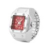 Mini Finger Ring Watch Square Quartz Easy Reader Watch Alloy Case Watch 4 Colors Valentine's Day Gift For Her
